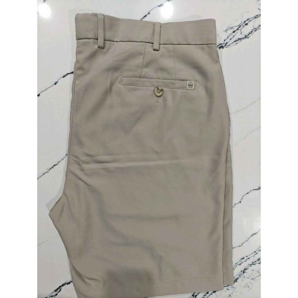 Peter Millar Salem Performance Shorts Mens 38 Beige 9" Inseam Golf Summer